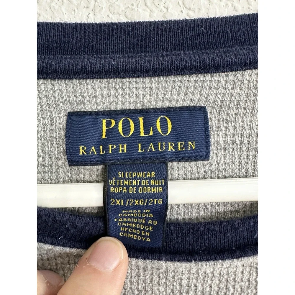 Polo Ralph Lauren Rowing Club Shirt Mens 2XL Waffle Knit Loungewear